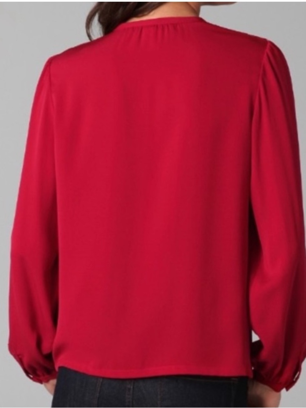 DIANE VON FURSTENBERG DVF NWT Florina Pomegranate Red Silk Bead Top Blouse 6 - Picture 4 of 10